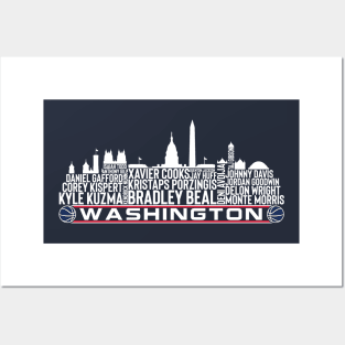 Washington Basketball Team 23 Player Roster, Washington  D.C Skyline Posters and Art